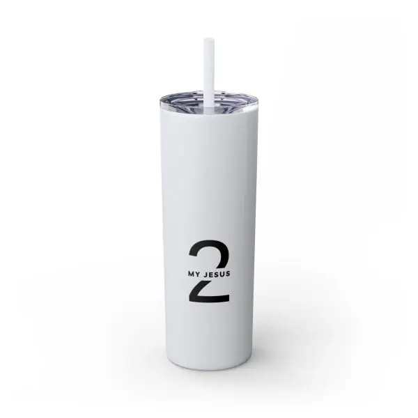 Cup Skinny Tumbler with Straw, 20oz My Jesus 2 TM - Image 28