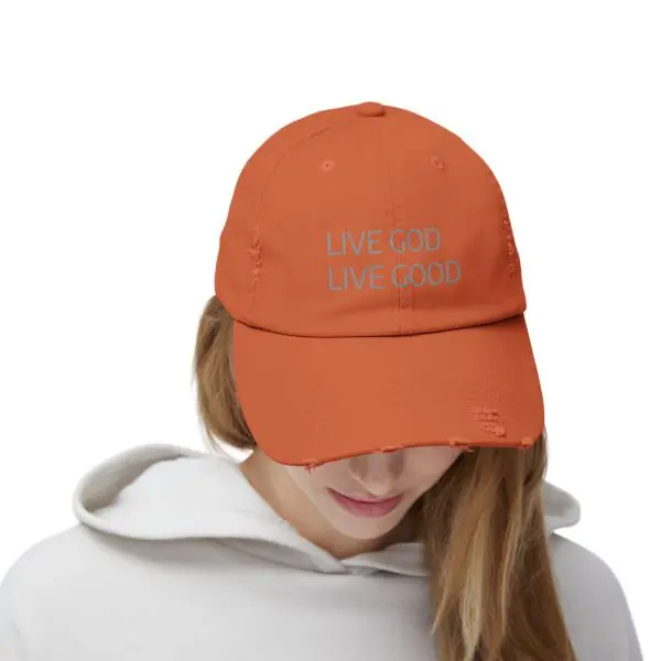 A Hat Distressed LIVE GOD LIVE GOOD TM - Image 8