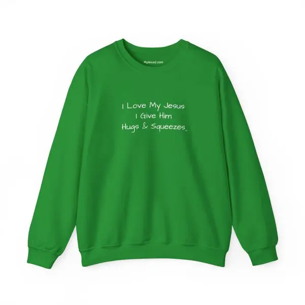 Unisex Heavy Blend Crewneck Sweatshirt I Love My Jesus I Give Him Hugs & Squeezes TM - Image 10