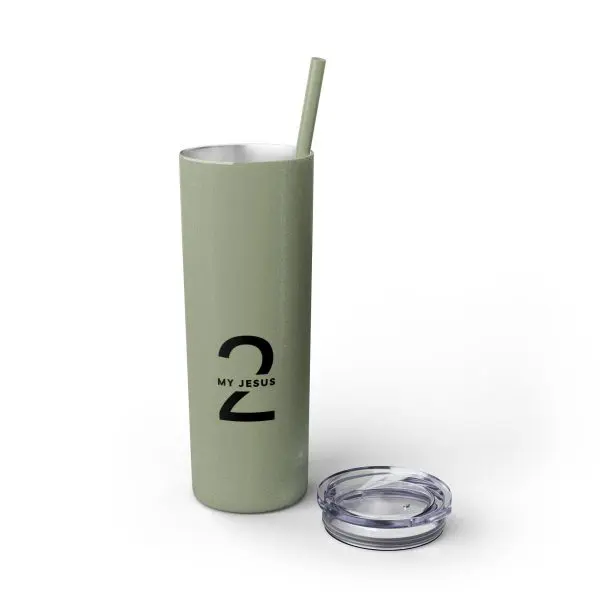 Cup Skinny Tumbler with Straw, 20oz My Jesus 2 TM - Image 20