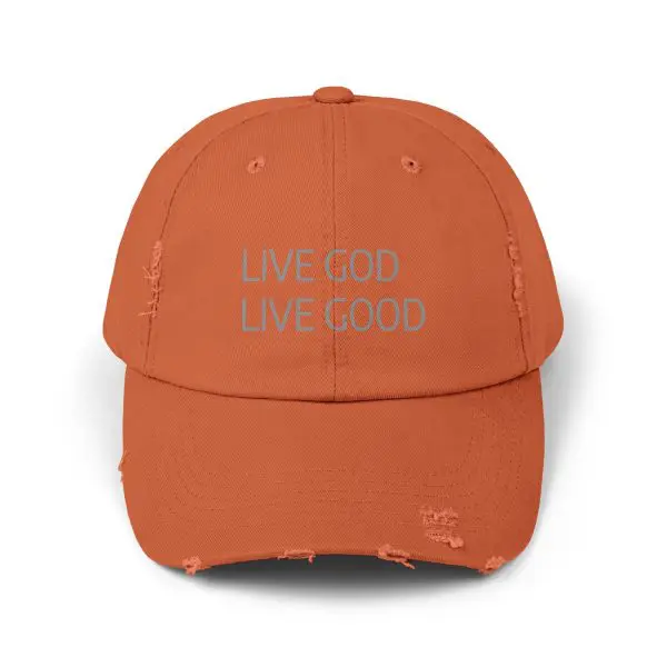 A Hat Distressed LIVE GOD LIVE GOOD TM - Image 7