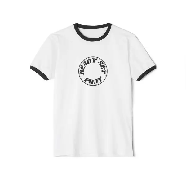 READY SET PRAY Unisex Cotton Ringer T-Shirt TM - Image 4