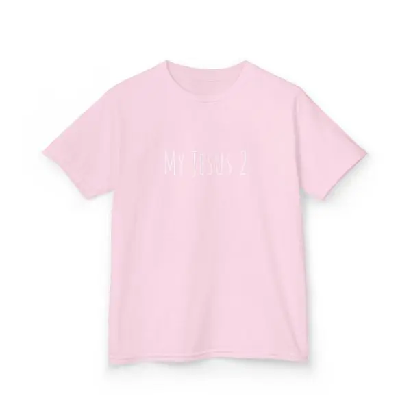 My Jesus 2 Kids Heavy Cotton Tee White Letters TM - Image 6