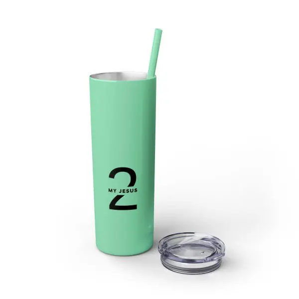 Cup Skinny Tumbler with Straw, 20oz My Jesus 2 TM - Image 26