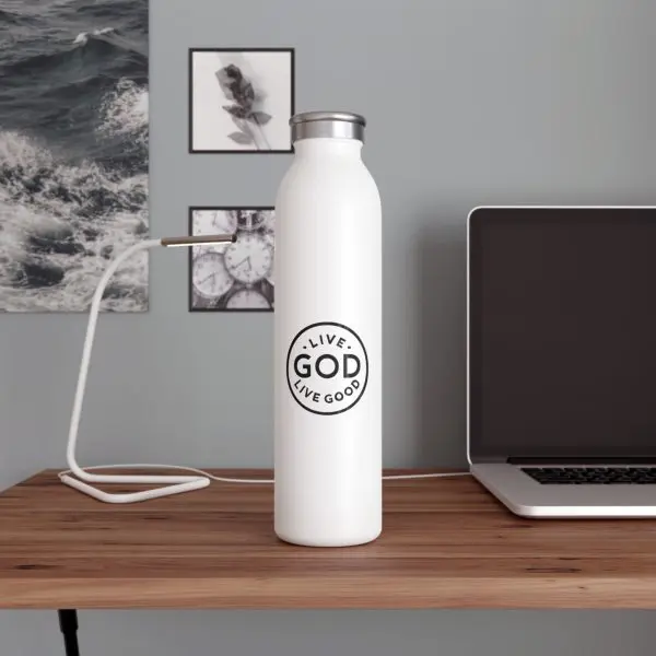 Cup Slim Water Bottle LIVE GOD LIVE GOOD TM - Image 3