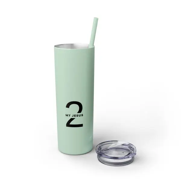 Cup Skinny Tumbler with Straw, 20oz My Jesus 2 TM - Image 23