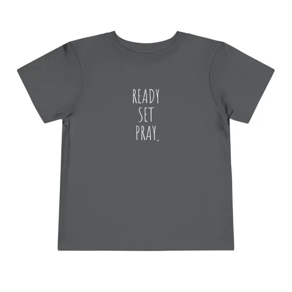 READY SET PRAY Toddler Short Sleeve Tee White Letters TM - Image 12