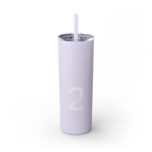 Cup Skinny Tumbler with Straw, 20oz My Jesus 2 TM - Image 31
