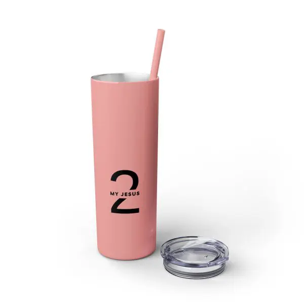 Cup Skinny Tumbler with Straw, 20oz My Jesus 2 TM - Image 11