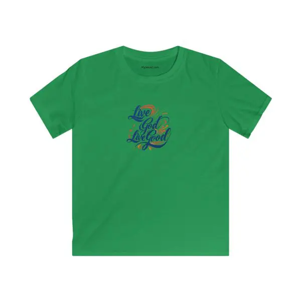 LIVE GOD LIVE GOOD Kids Softstyle Tee TM - Image 3