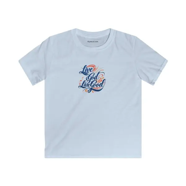 LIVE GOD LIVE GOOD Kids Softstyle Tee TM - Image 4