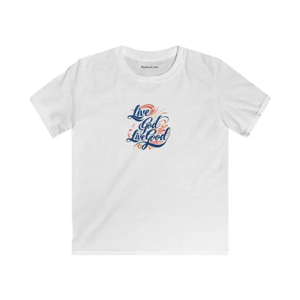 LIVE GOD LIVE GOOD Kids Softstyle Tee TM - Image 5