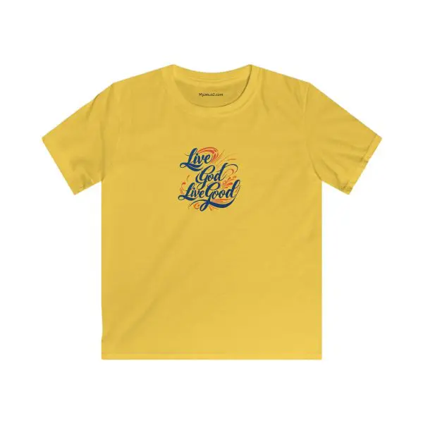 LIVE GOD LIVE GOOD Kids Softstyle Tee TM - Image 2