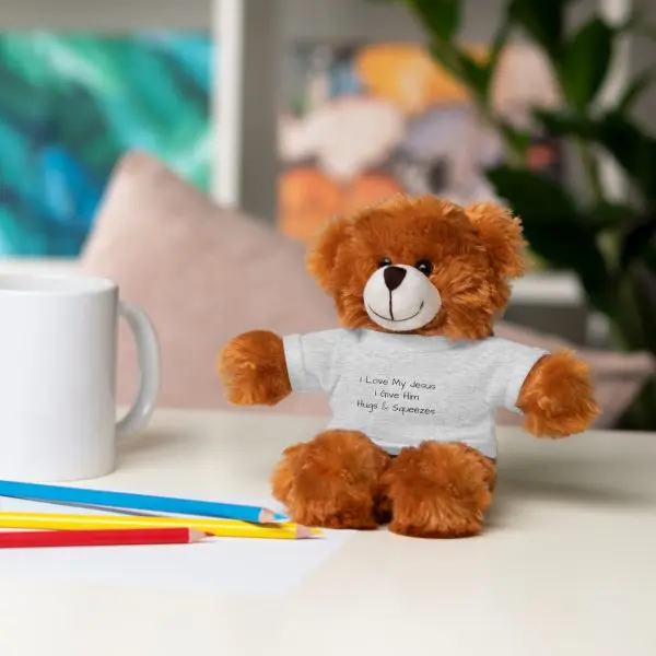 A Stuffed Animal with Tee I Love My Jesus I Give Him Hugs & Squeezes TM - Image 75