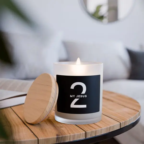 Scented Frosted Glass Candle, 11oz My Jesus 2 TM