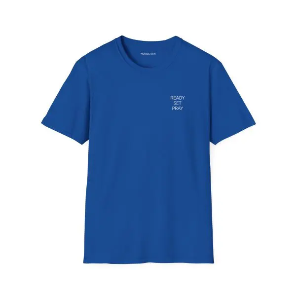 READY SET PRAY w/ Picture On Back Unisex Softstyle T-Shirt TM - Image 13