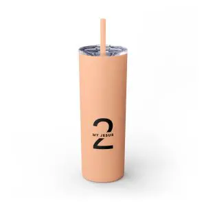 Cup Skinny Tumbler with Straw, 20oz My Jesus 2 TM