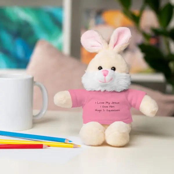 A Stuffed Animal with Tee I Love My Jesus I Give Him Hugs & Squeezes TM - Image 3