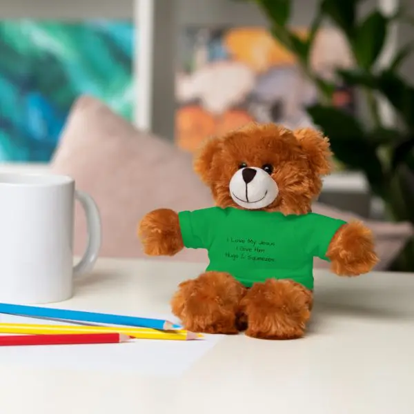 A Stuffed Animal with Tee I Love My Jesus I Give Him Hugs & Squeezes TM - Image 93