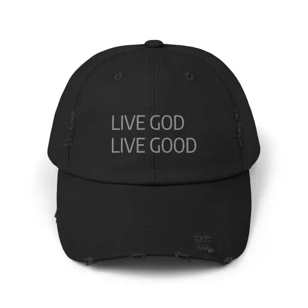 A Hat Distressed LIVE GOD LIVE GOOD TM - Image 4