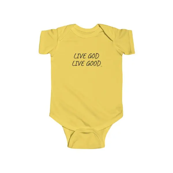 Infant Fine Jersey Bodysuit LIVE GOD LIVE GOOD TM - Image 7