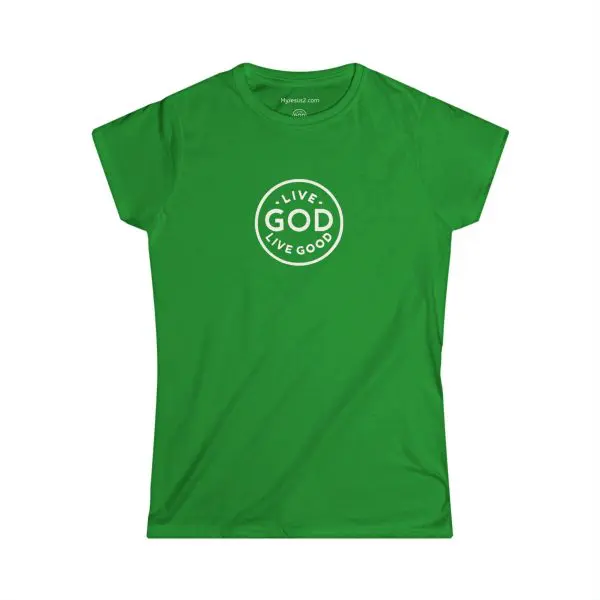 A Women's Softstyle Tee LIVE GOD LIVE GOOD w/ White Letters TM - Image 10