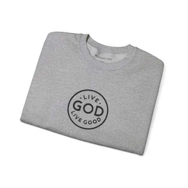 Unisex Heavy Blend Crewneck Sweatshirt LIVE GOD LIVE GOOD TM - Image 11