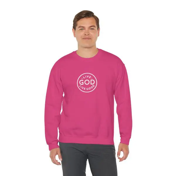 Unisex Heavy Blend Crewneck Sweatshirt LIVE GOD LIVE GOOD TM - Image 36