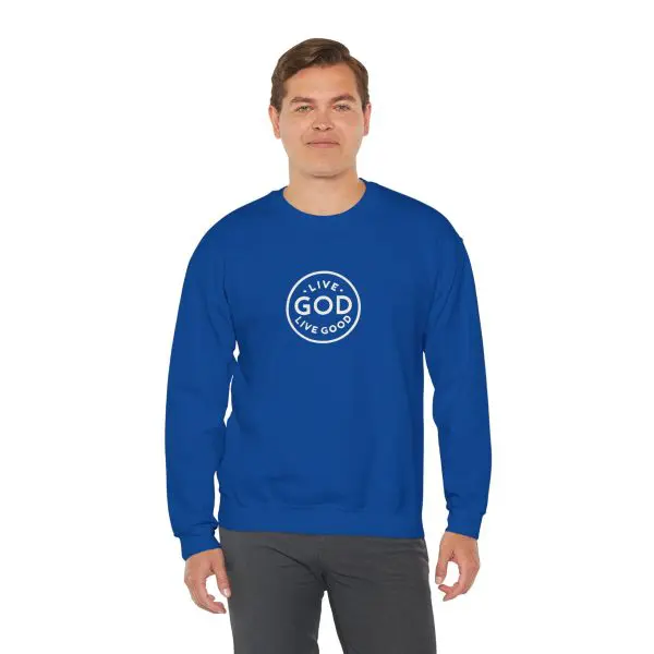 Unisex Heavy Blend Crewneck Sweatshirt LIVE GOD LIVE GOOD TM - Image 28