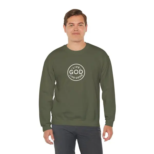 Unisex Heavy Blend Crewneck Sweatshirt LIVE GOD LIVE GOOD TM - Image 16