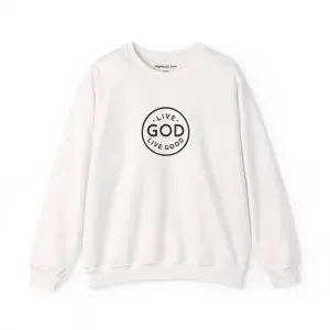Unisex Heavy Blend Crewneck Sweatshirt LIVE GOD LIVE GOOD TM