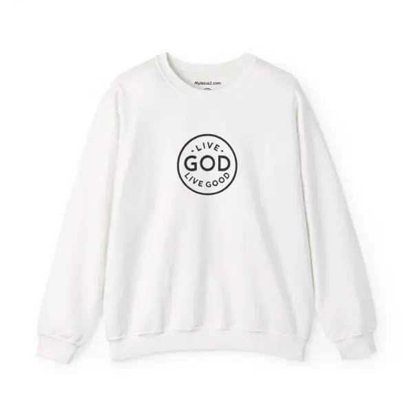 Unisex Heavy Blend Crewneck Sweatshirt LIVE GOD LIVE GOOD TM