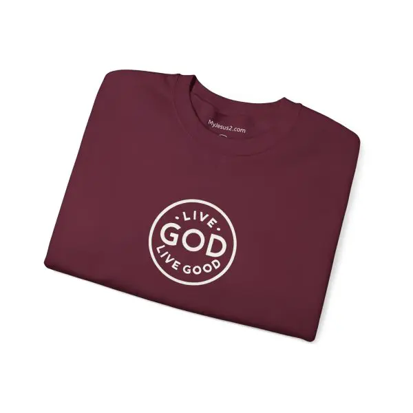 Unisex Heavy Blend Crewneck Sweatshirt LIVE GOD LIVE GOOD TM - Image 10