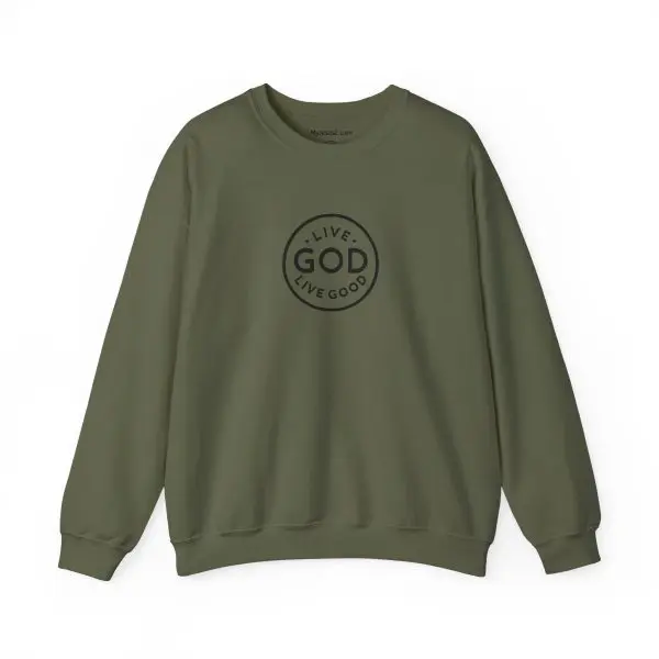 Unisex Heavy Blend Crewneck Sweatshirt LIVE GOD LIVE GOOD TM - Image 13