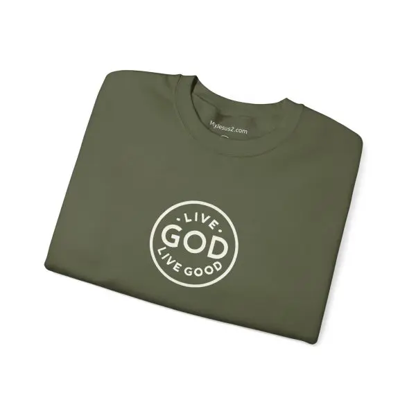 Unisex Heavy Blend Crewneck Sweatshirt LIVE GOD LIVE GOOD TM - Image 14