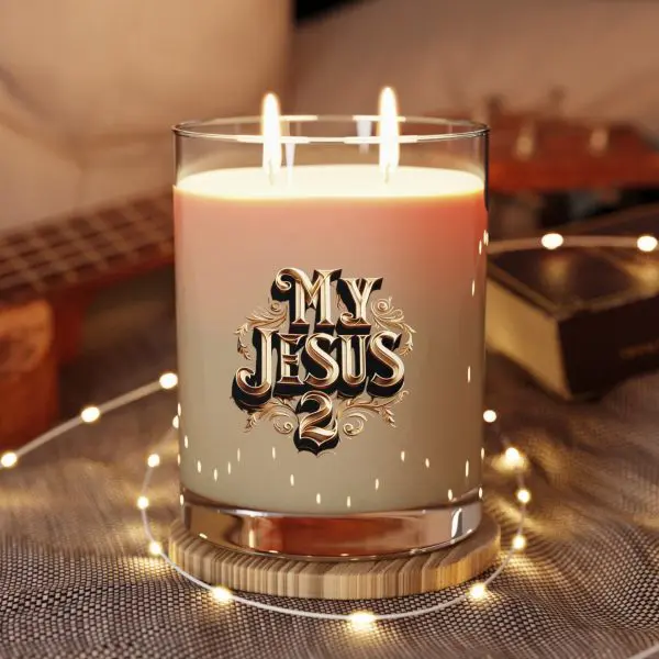 Scented Candle - Full Glass, 11oz My Jesus 2 TM - Image 3