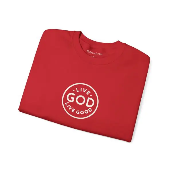 Unisex Heavy Blend Crewneck Sweatshirt LIVE GOD LIVE GOOD TM - Image 38