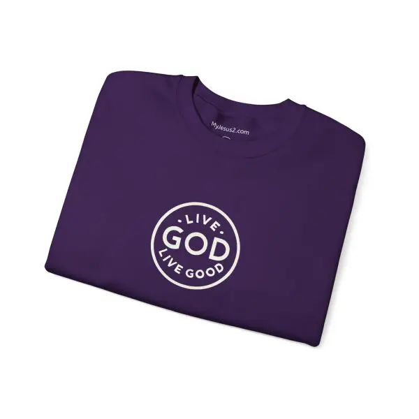 Unisex Heavy Blend Crewneck Sweatshirt LIVE GOD LIVE GOOD TM - Image 30