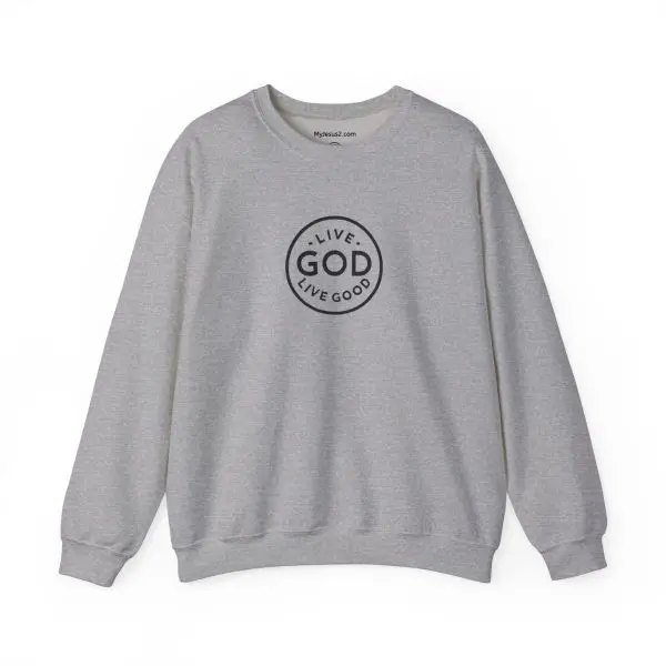 Unisex Heavy Blend Crewneck Sweatshirt LIVE GOD LIVE GOOD TM - Image 10