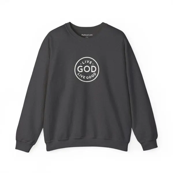 Unisex Heavy Blend Crewneck Sweatshirt LIVE GOD LIVE GOOD TM - Image 21