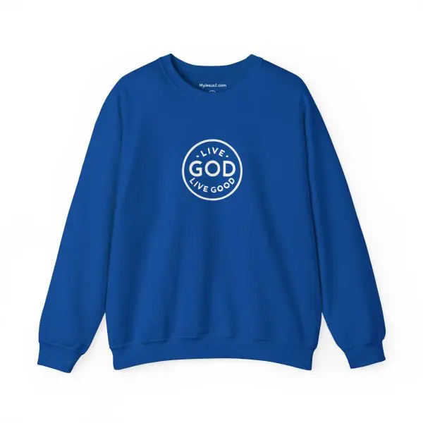 Unisex Heavy Blend Crewneck Sweatshirt LIVE GOD LIVE GOOD TM - Image 25