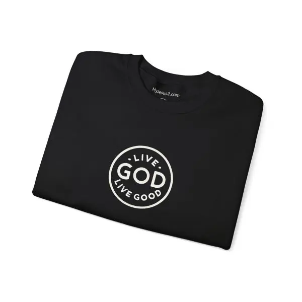 Unisex Heavy Blend Crewneck Sweatshirt LIVE GOD LIVE GOOD TM - Image 3