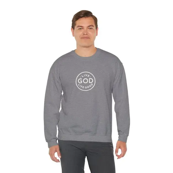 Unisex Heavy Blend Crewneck Sweatshirt LIVE GOD LIVE GOOD TM - Image 20