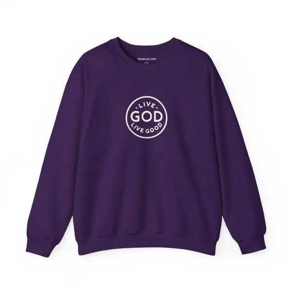 Unisex Heavy Blend Crewneck Sweatshirt LIVE GOD LIVE GOOD TM - Image 29