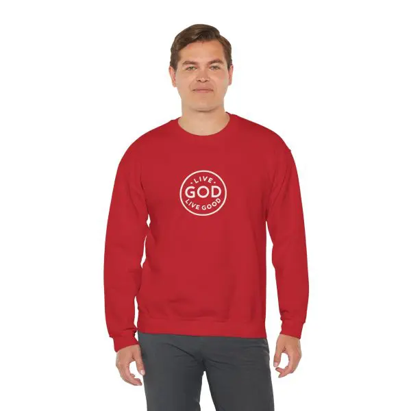 Unisex Heavy Blend Crewneck Sweatshirt LIVE GOD LIVE GOOD TM - Image 40