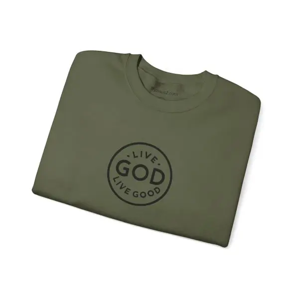 Unisex Heavy Blend Crewneck Sweatshirt LIVE GOD LIVE GOOD TM - Image 14