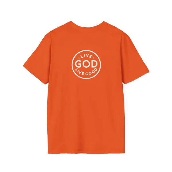 LIVE GOD LIVE GOOD w/ Picture On Back Unisex Softstyle T-Shirt TM - Image 4
