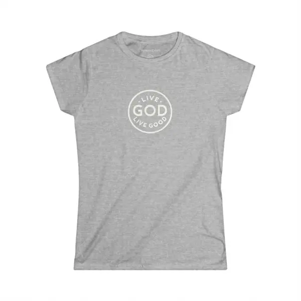 A Women's Softstyle Tee LIVE GOD LIVE GOOD w/ White Letters TM - Image 4