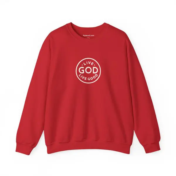 Unisex Heavy Blend Crewneck Sweatshirt LIVE GOD LIVE GOOD TM - Image 37