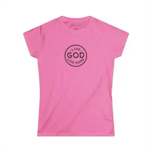 The Women's Softstyle Tee LIVE GOD LIVE GOOD w/ Black Letters TM